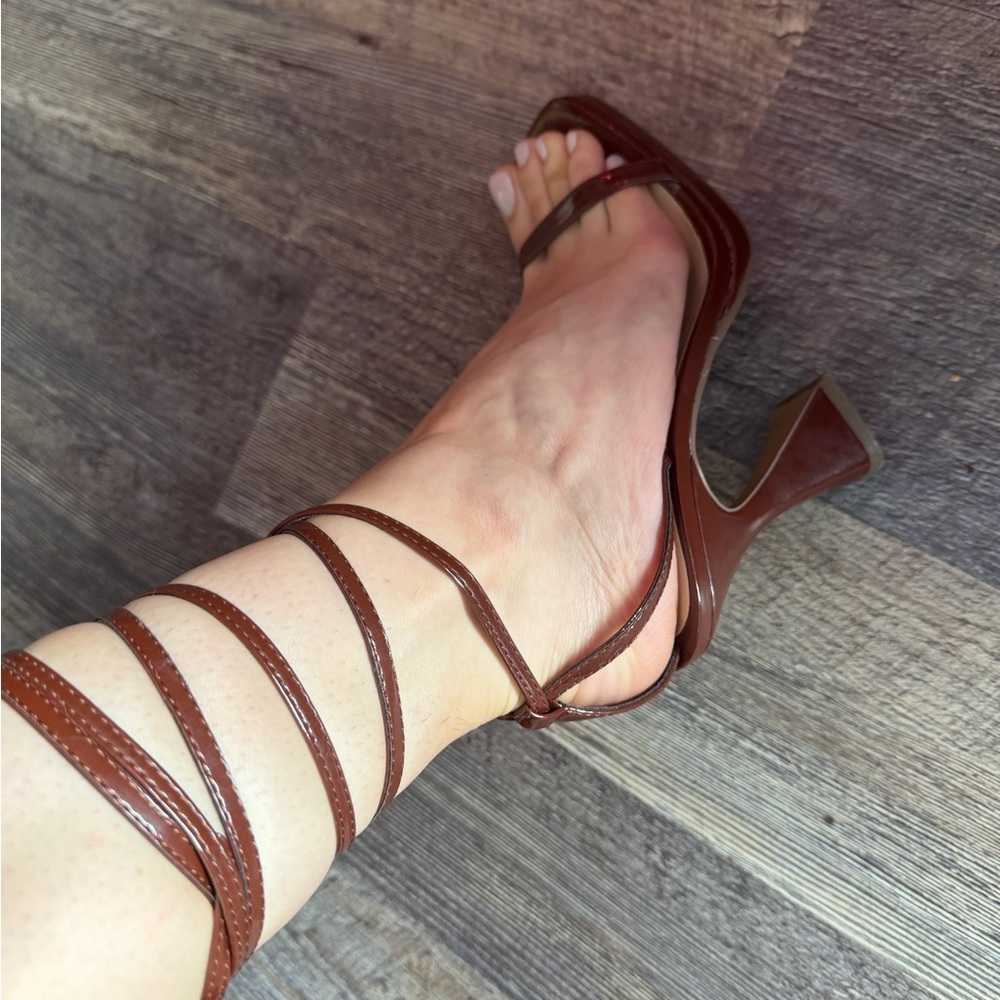 Elegant Brown Strappy Heels